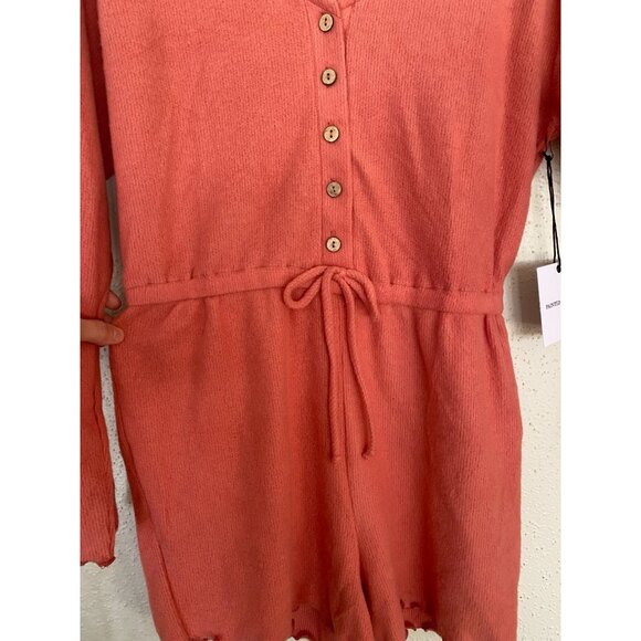 New with Tags Pink Knit Romper By Painted Threads With Button-Down Front - Picture 5 of 12